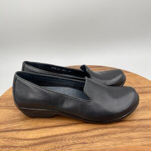 Dansko Olivia Loafers Womens Size 10.5 / 41 Black Leather Casual Slip On Shoes